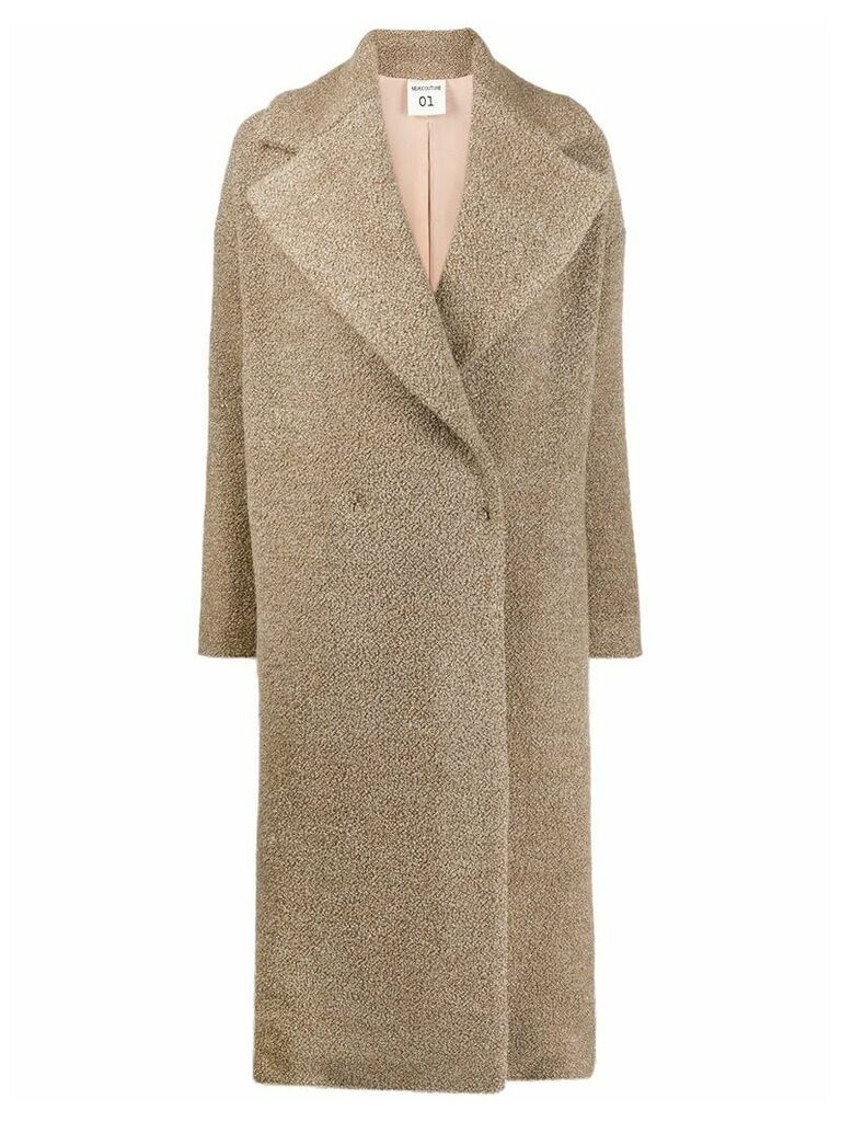 Semicouture double-breasted coat - NEUTRALS