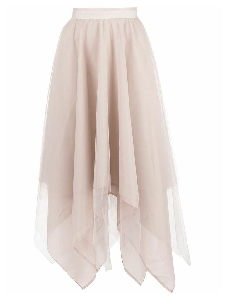 Marc Le Bihan asymmetric hem silk skirt - PINK
