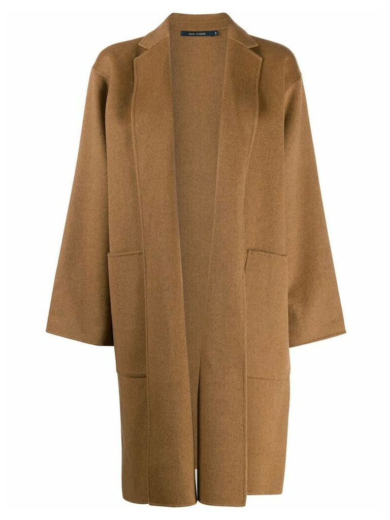 Sofie D'hoore oversized wrap-style coat - Brown