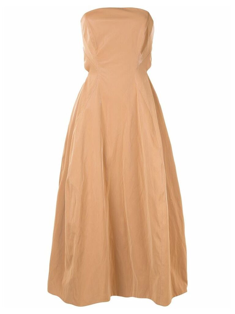 CAMILLA AND MARC Alexie patent dress - Brown
