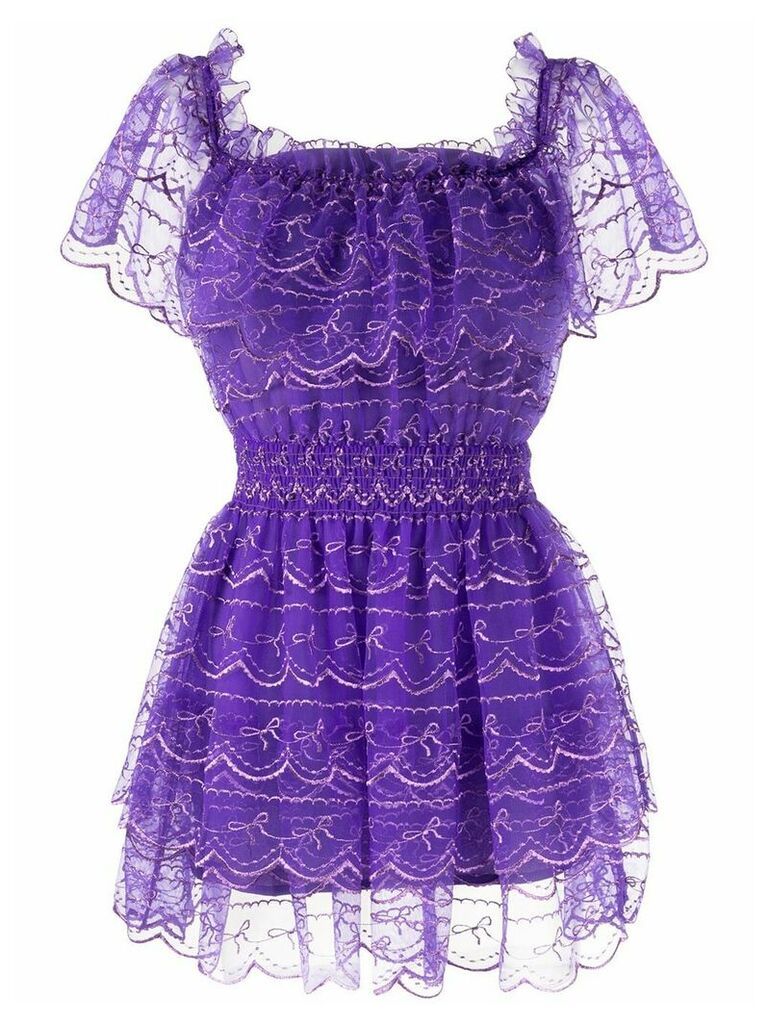 Alice McCall Satellite Of Love frilled mini dress - Purple