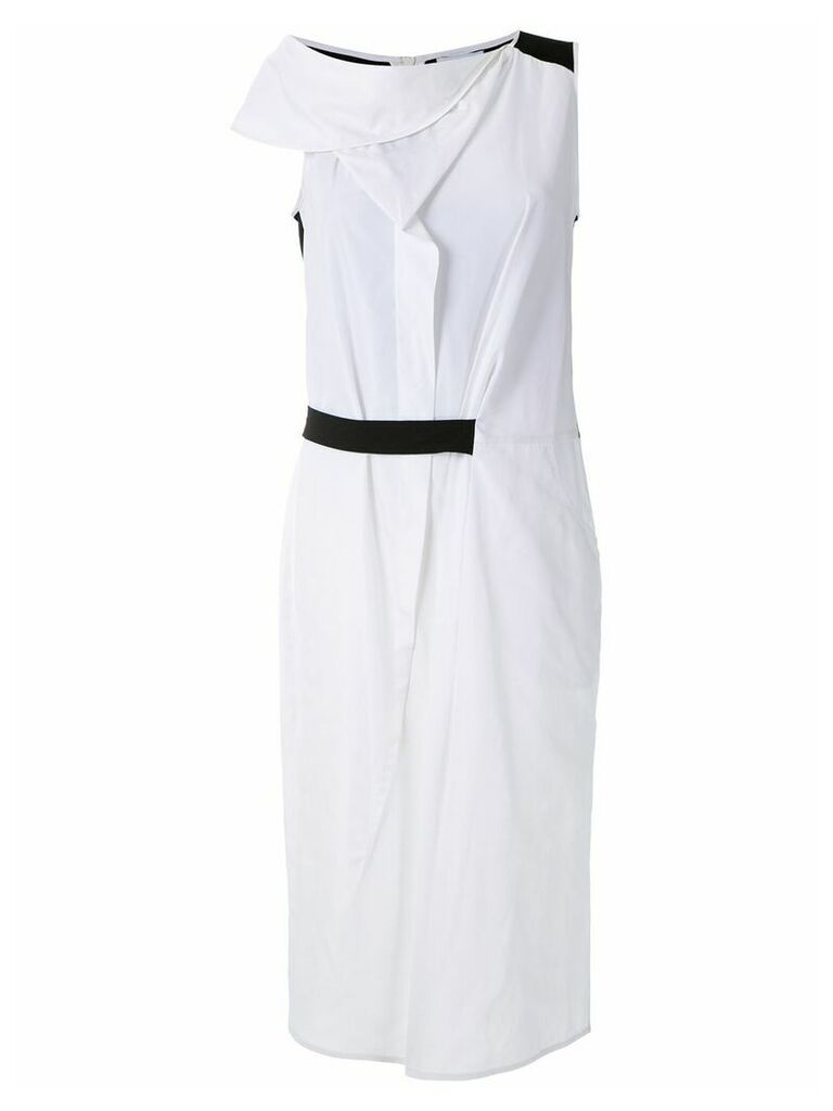 Mara Mac asymmetric midi dress - White
