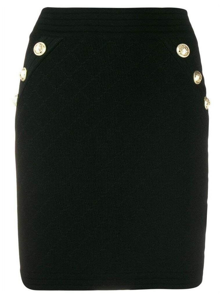 Balmain button-front pencil skirt - Black