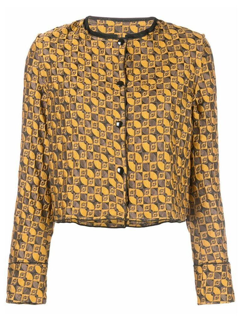 Suzanne Rae geometric jacquard jacket - Yellow