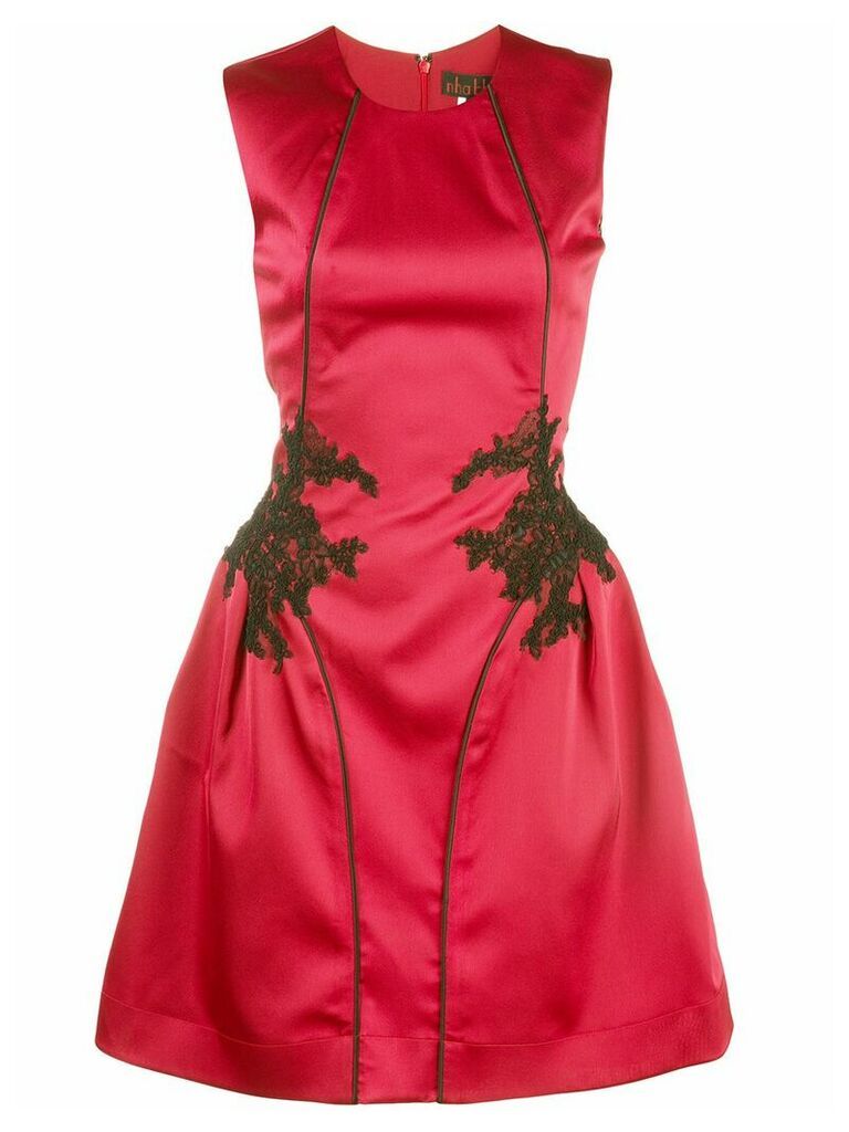 Nha Khanh lace panel mini dress - Red