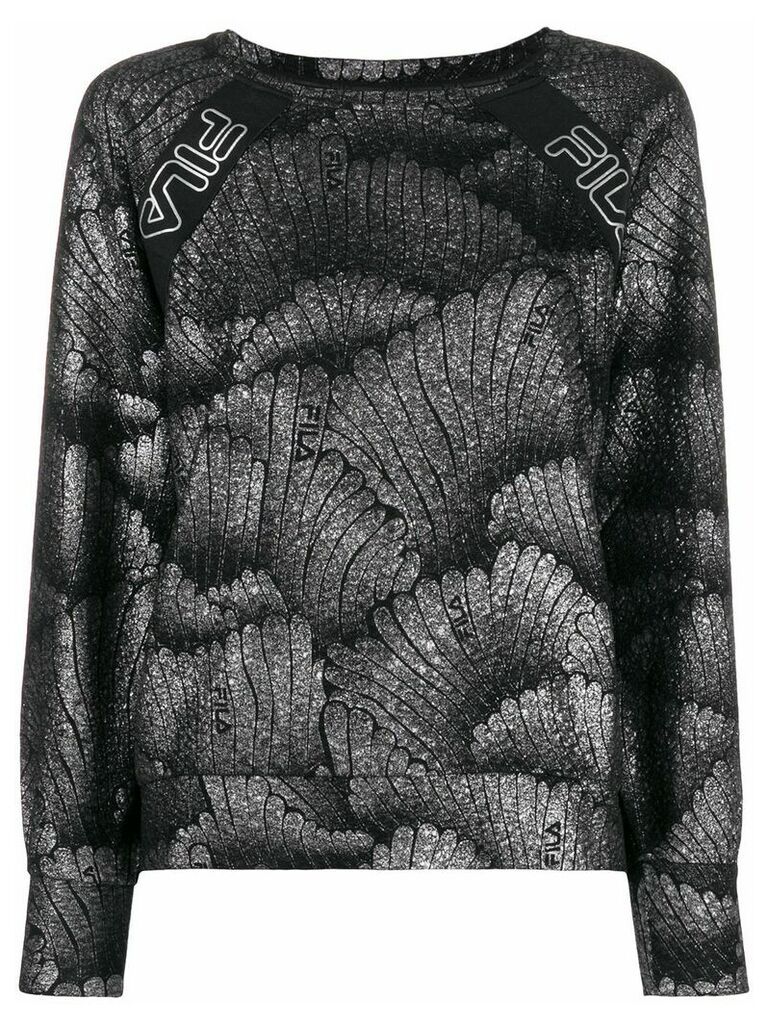 Fila metallic thread long sleeve top - Black