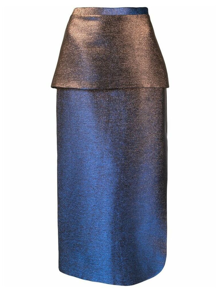 CAMILLA AND MARC Bella metallic skirt - Blue
