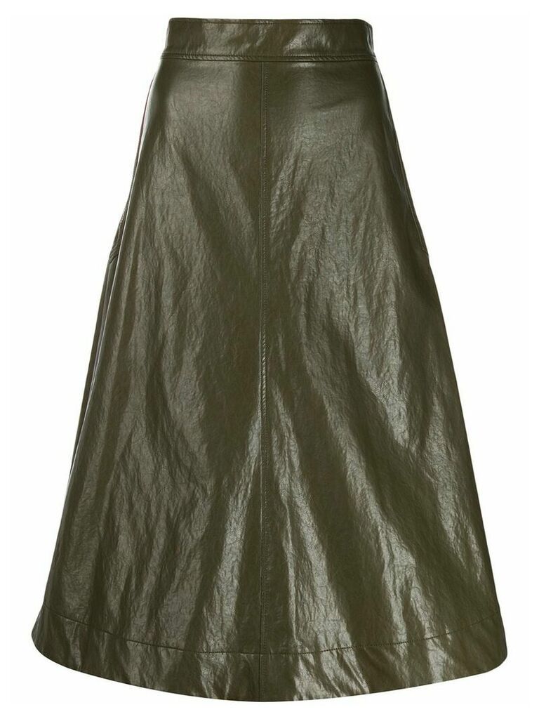 Cédric Charlier high-waisted A-line skirt - Green