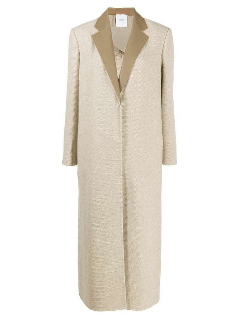 Agnona cashmere single-breasted coat - Neutrals