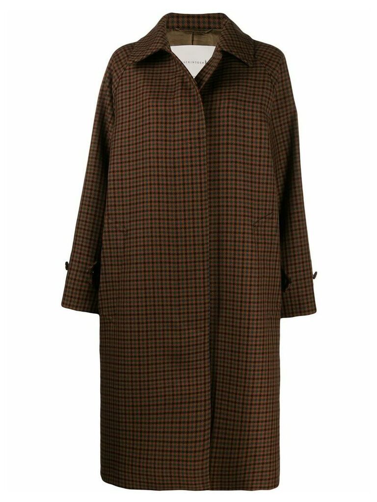 Mackintosh Blackridge houndstooth-checked coat - Brown