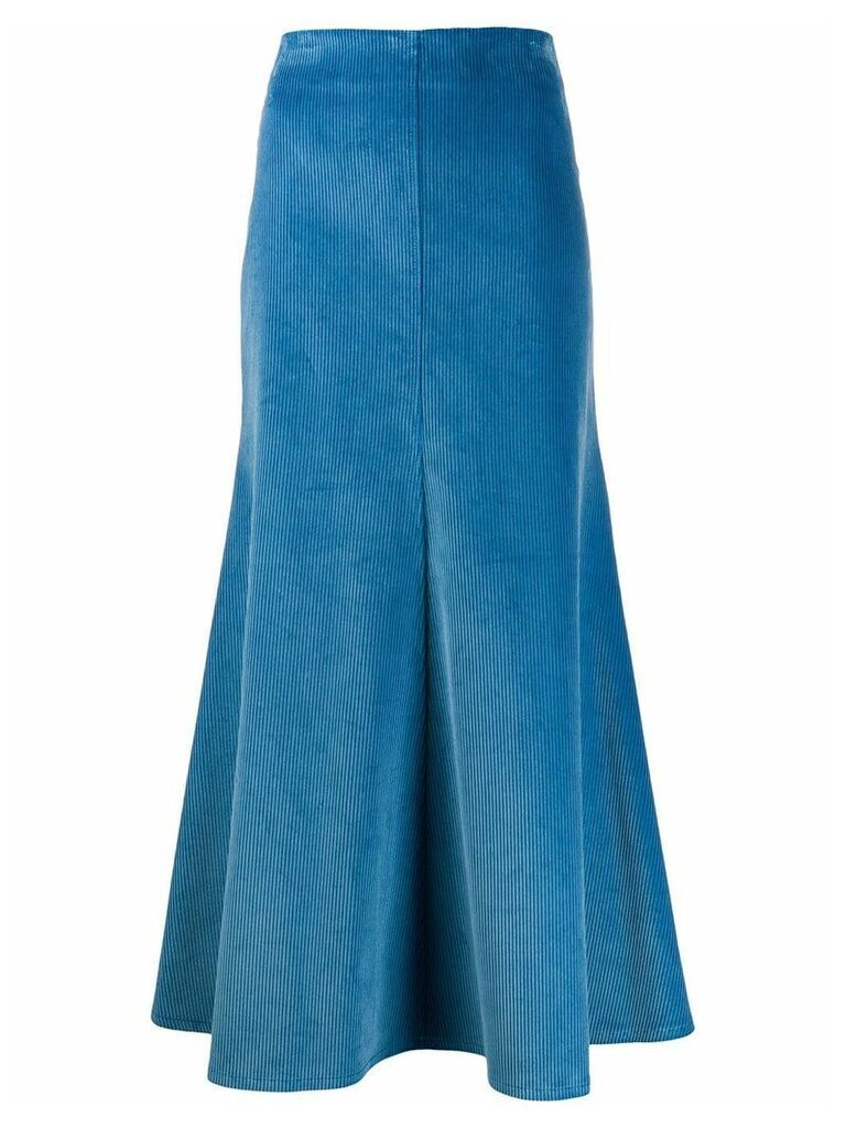 A.W.A.K.E. Mode corduroy a-line skirt - Blue