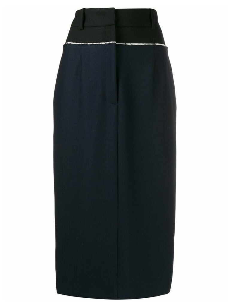 Erika Cavallini contrast pencil skirt - Black