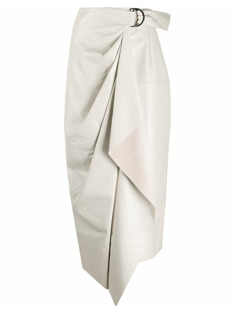 Isabel Marant asymmetric wrap skirt - NEUTRALS