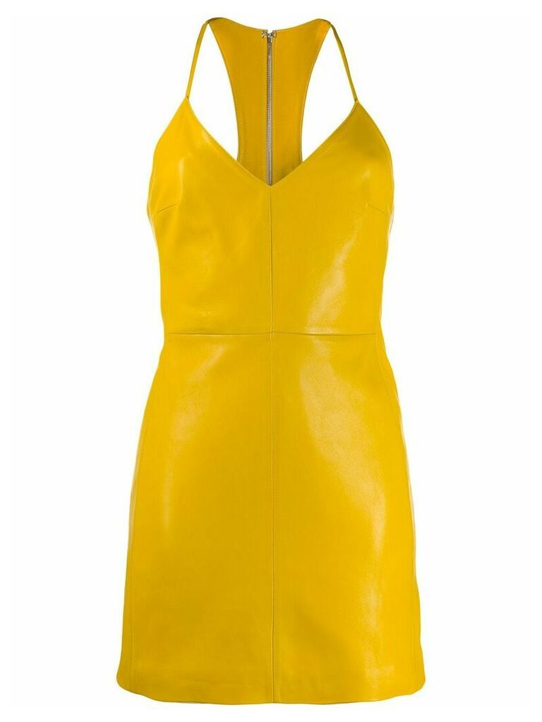Manokhi leather mini dress - Yellow