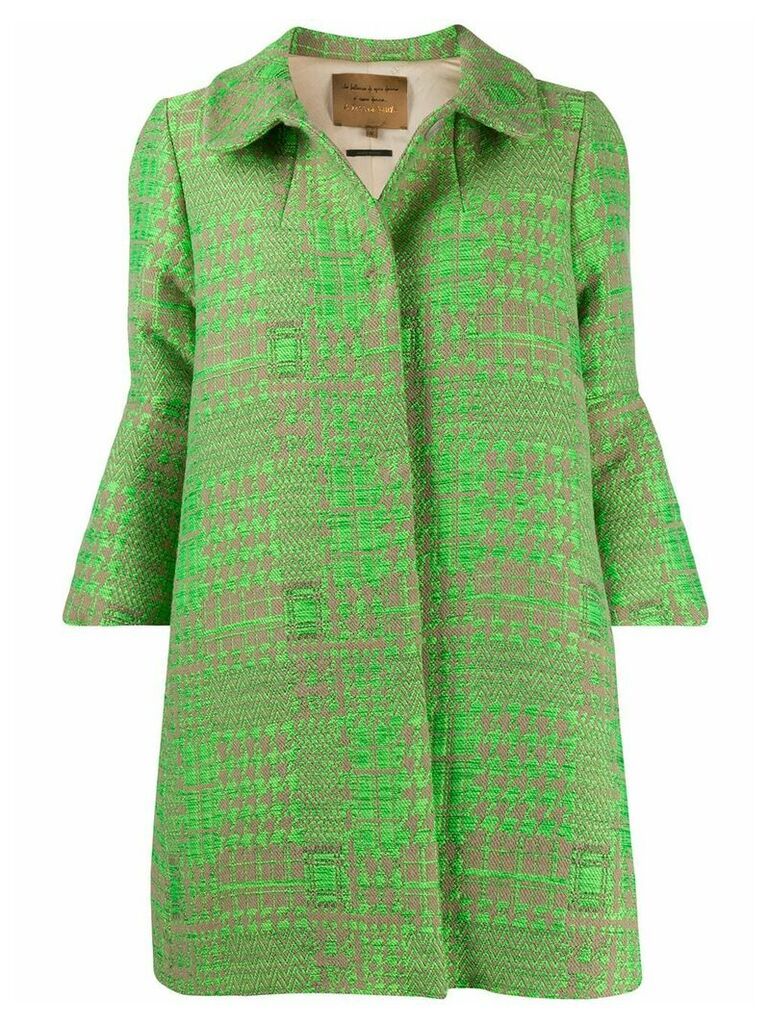 ALESSIA SANTI zigzag print coat - Green