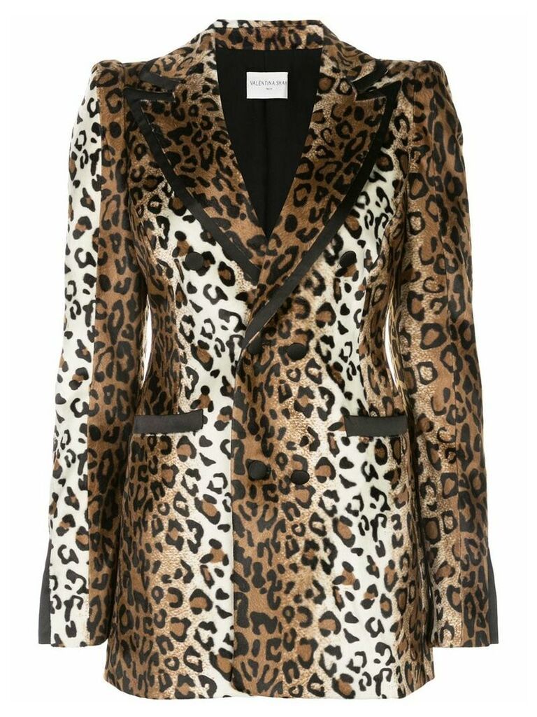 Valentina Shah Jessica leopard print blazer - Brown