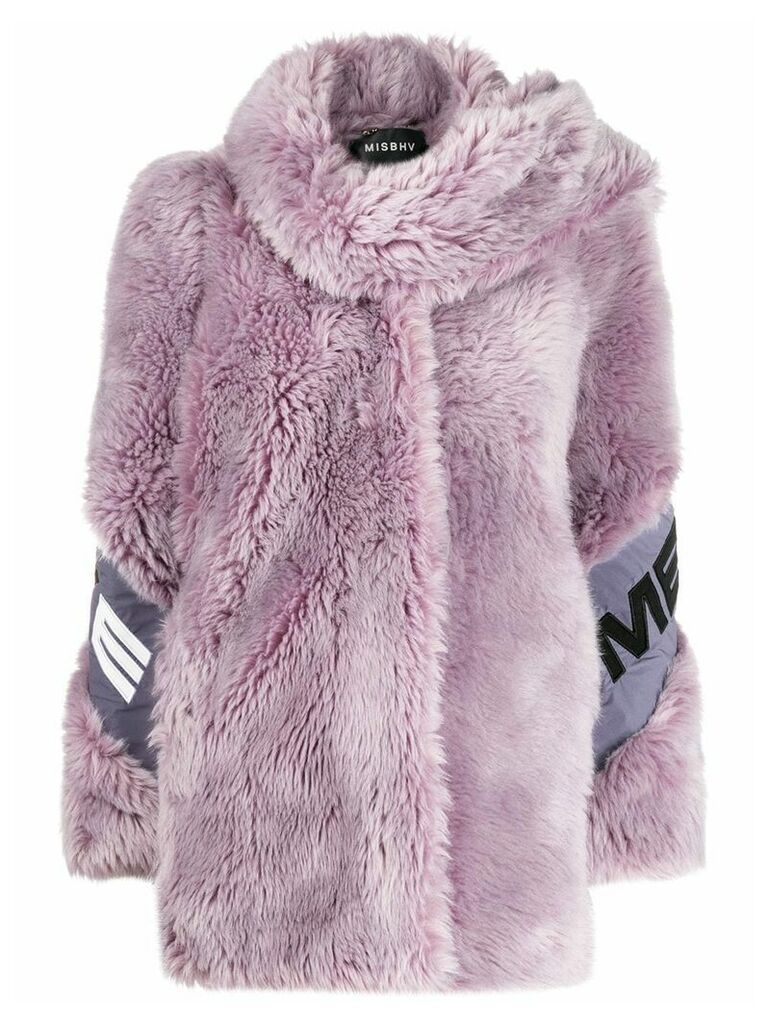 Misbhv Europa faux fur coat - PURPLE