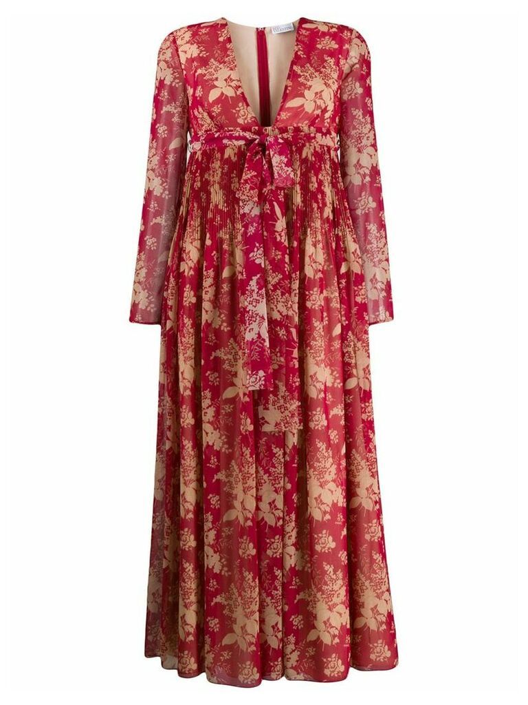 RedValentino floral tapestry print flared dress