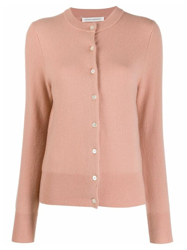Extreme Cashmere button-up fitted cardigan - PINK