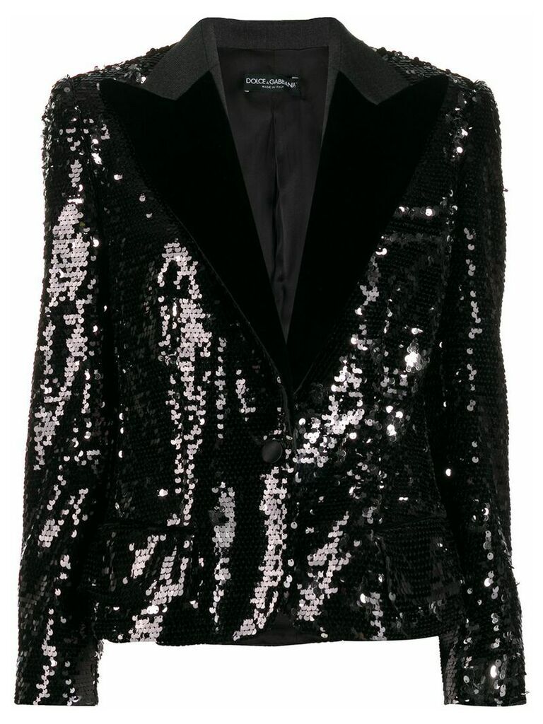 Dolce & Gabbana sequin embroidered blazer - Black