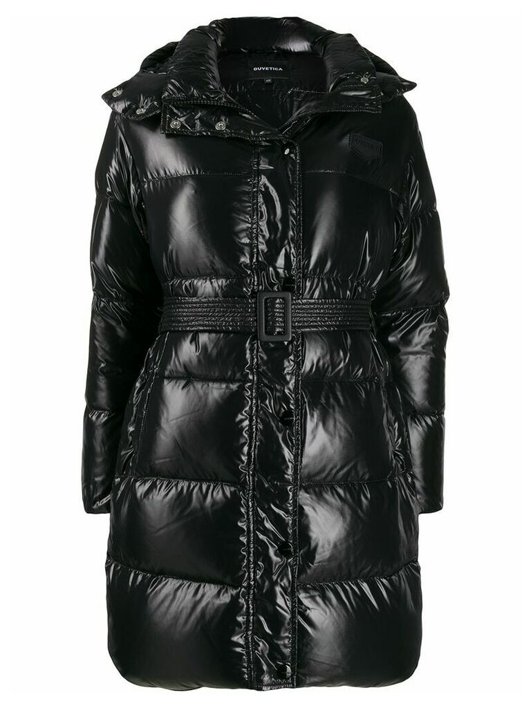 Duvetica belted padded coat - Black