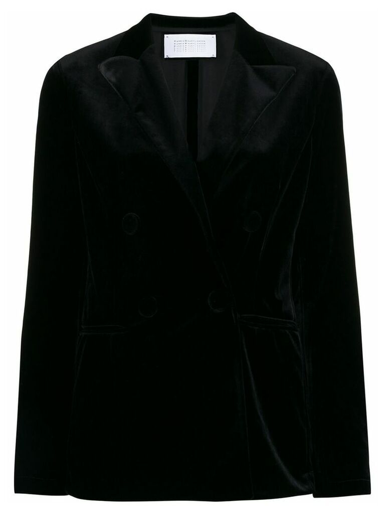 Harris Wharf London velvet blazer - Black