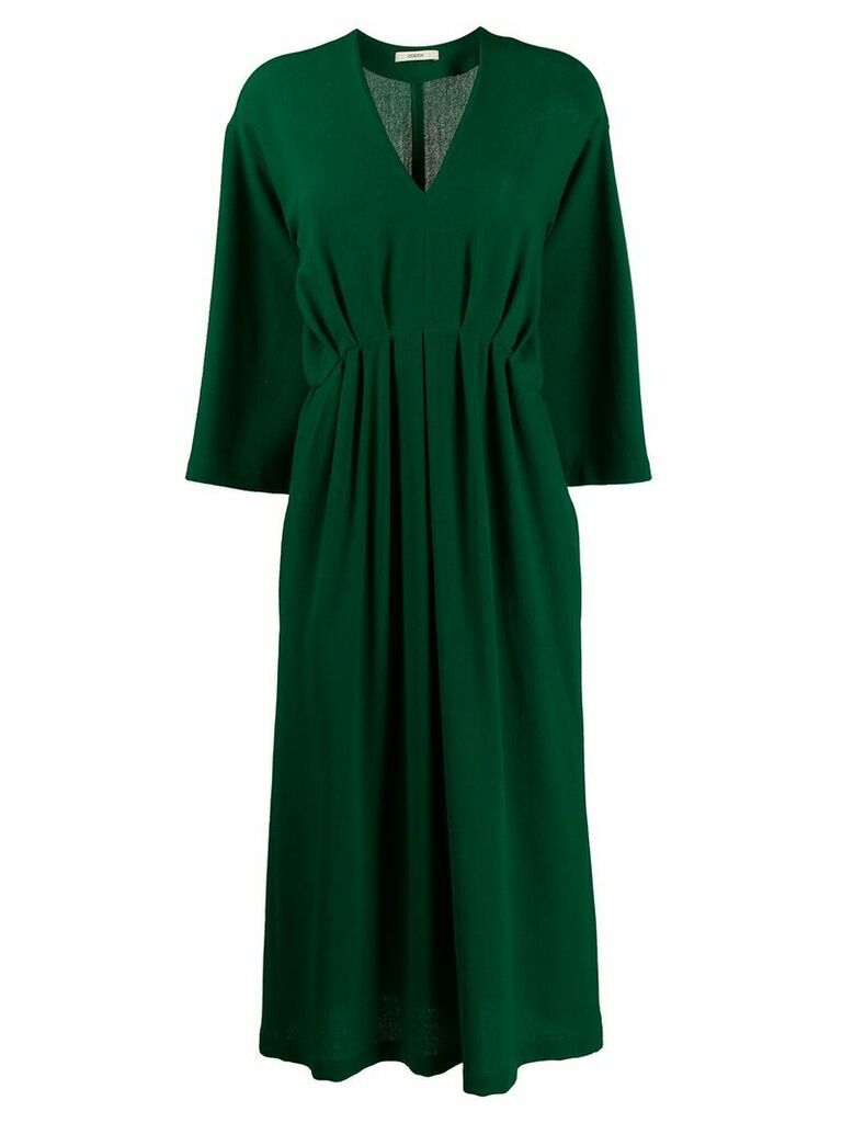Odeeh v-neck loose-fit dress - Green