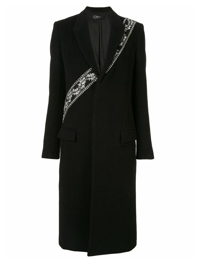 Amiri embellished single-breasted coat - Black