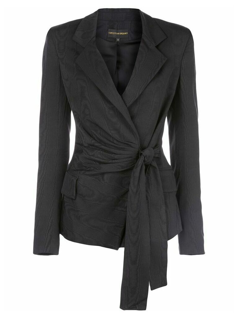 Christian Siriano wrap front blazer - Black