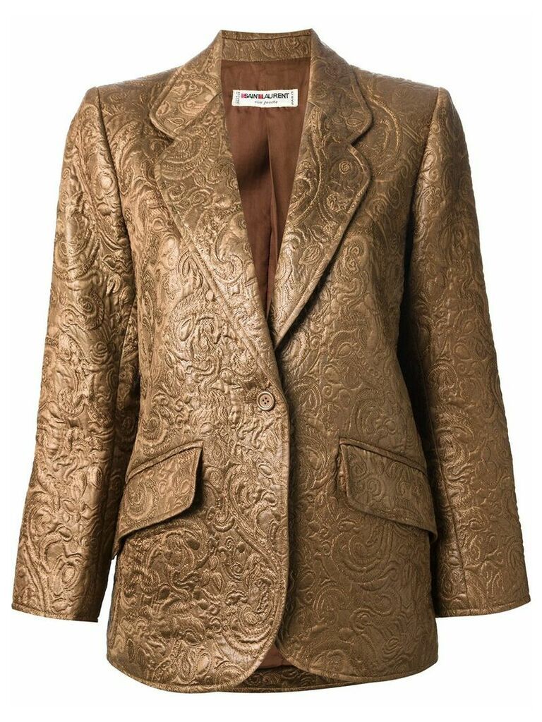 Yves Saint Laurent Pre-Owned brocade blazer - Brown