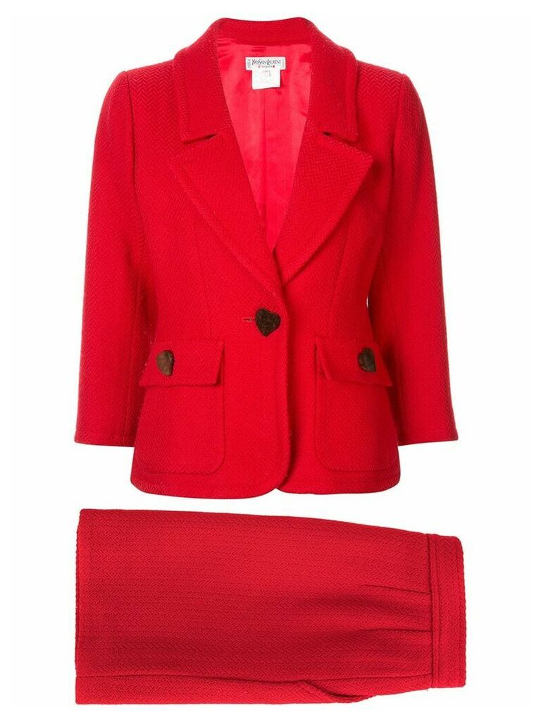 Yves Saint Laurent Pre-Owned jacket and skirt suit - Red