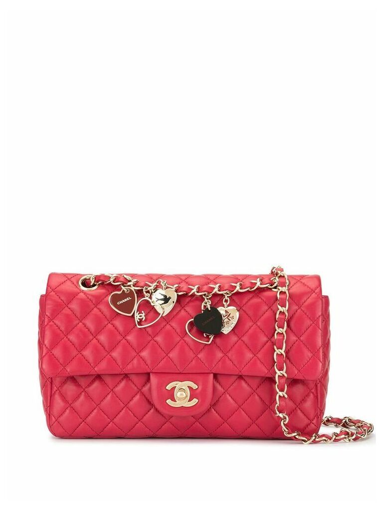 Chanel Pre-Owned Valentine double chain shoulder bag - Red