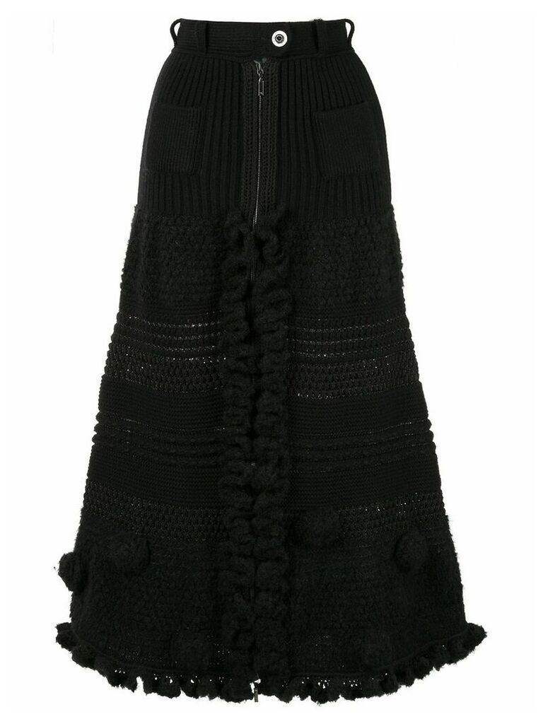 Chanel Pre-Owned CC logos skirt - Black