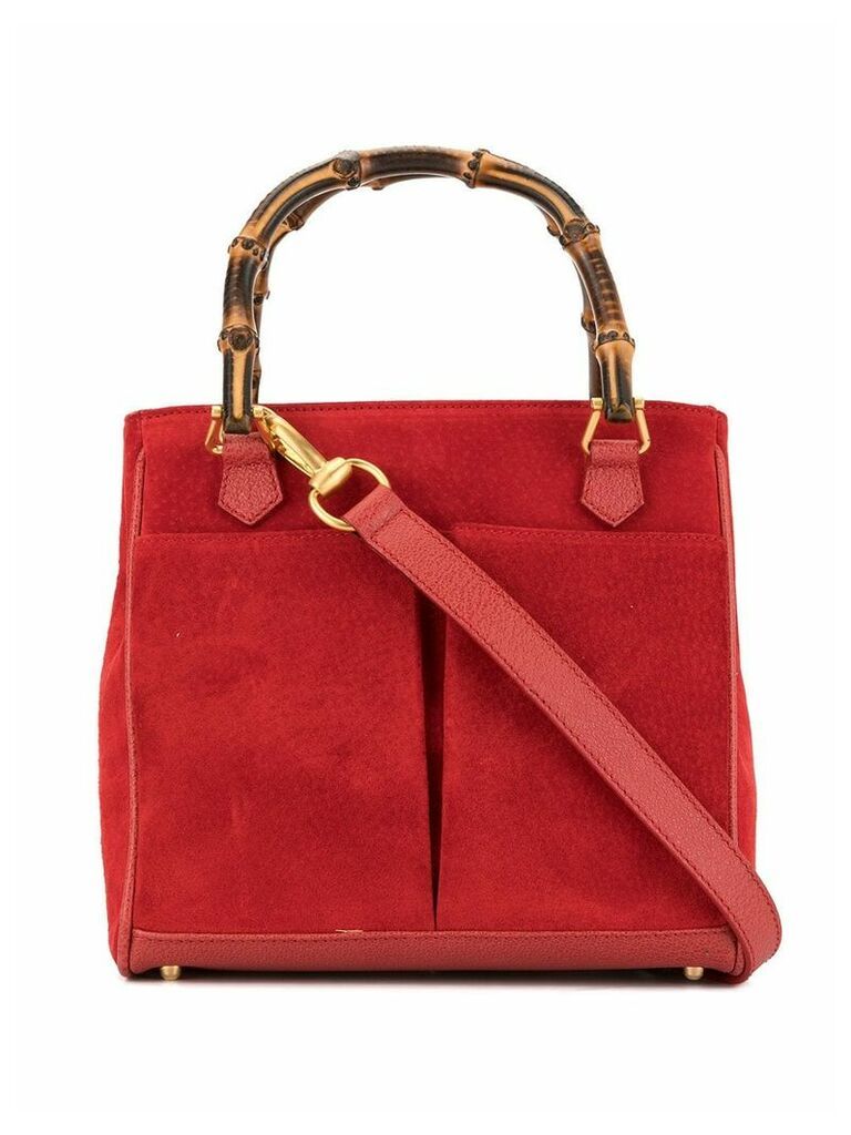 Gucci Pre-Owned bamboo handle tote - Red