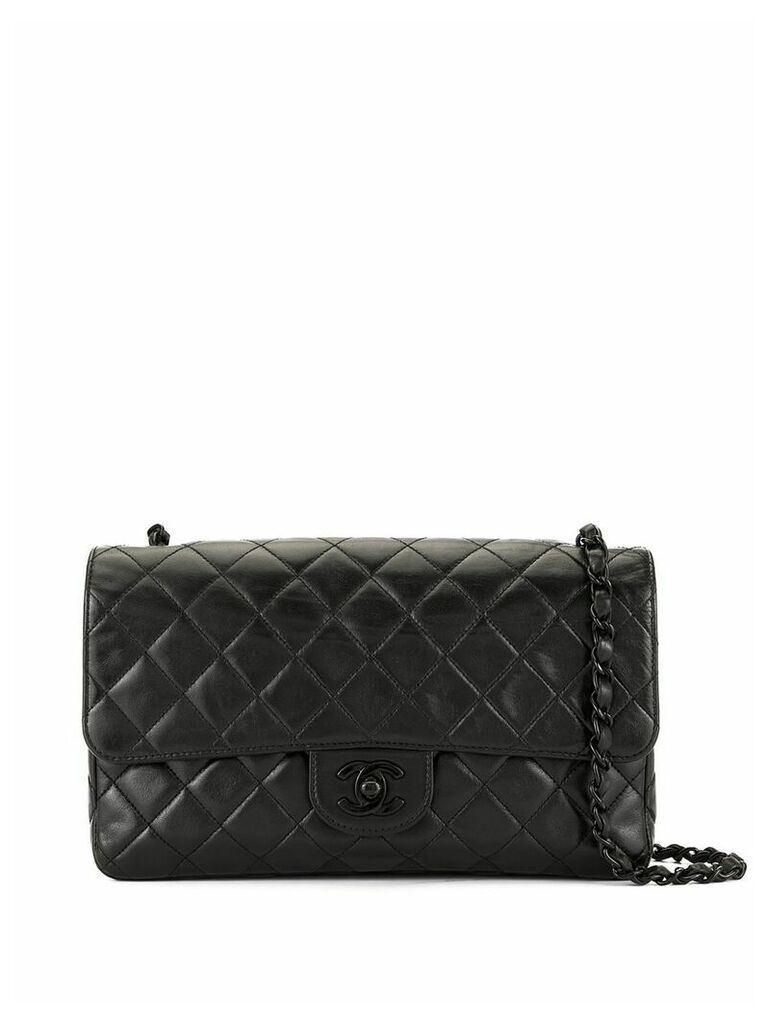 Chanel Pre-Owned diamond quilted chain shoulder bag - Black