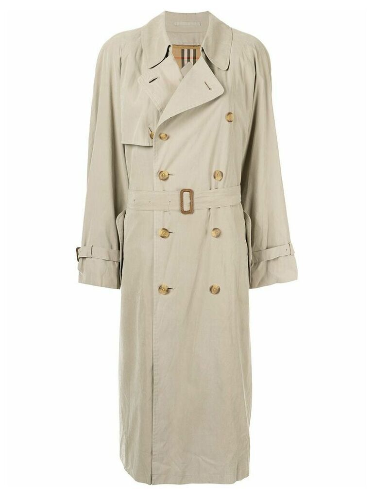 Burberry Pre-Owned belted trench coat - Neutrals