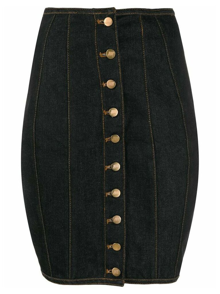 Jean Paul Gaultier Pre-Owned 1992 denim corset skirt - Black