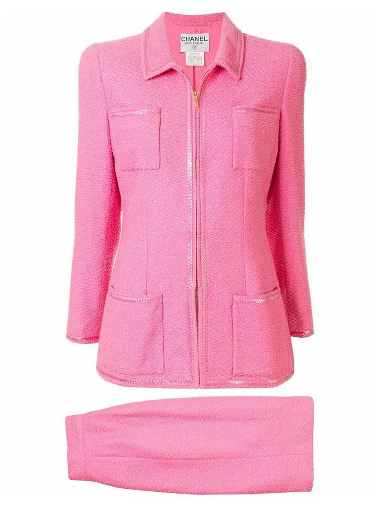 Chanel Pre-Owned 1995's Setup suit jacket skirt - PINK
