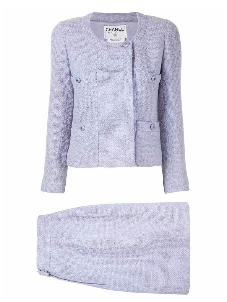 Chanel Pre-Owned Setup suit jacket skirt - Blue
