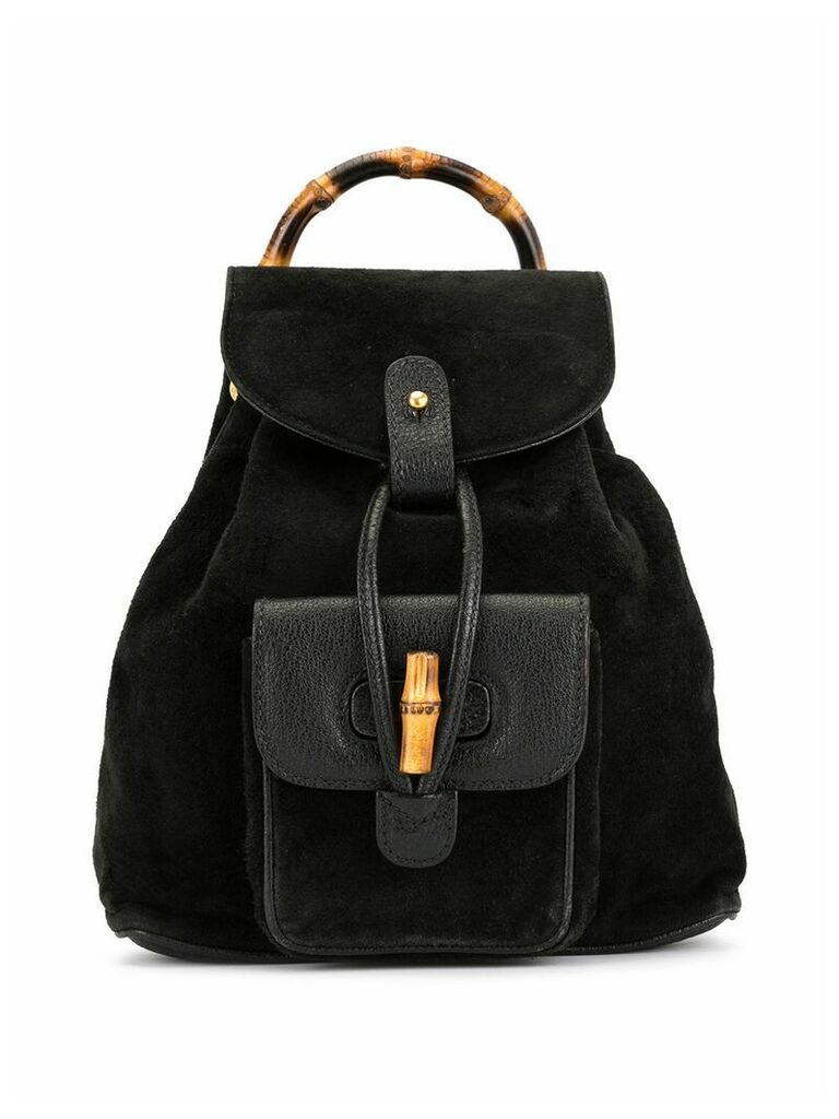 Gucci Pre-Owned mini bamboo backpack - Black