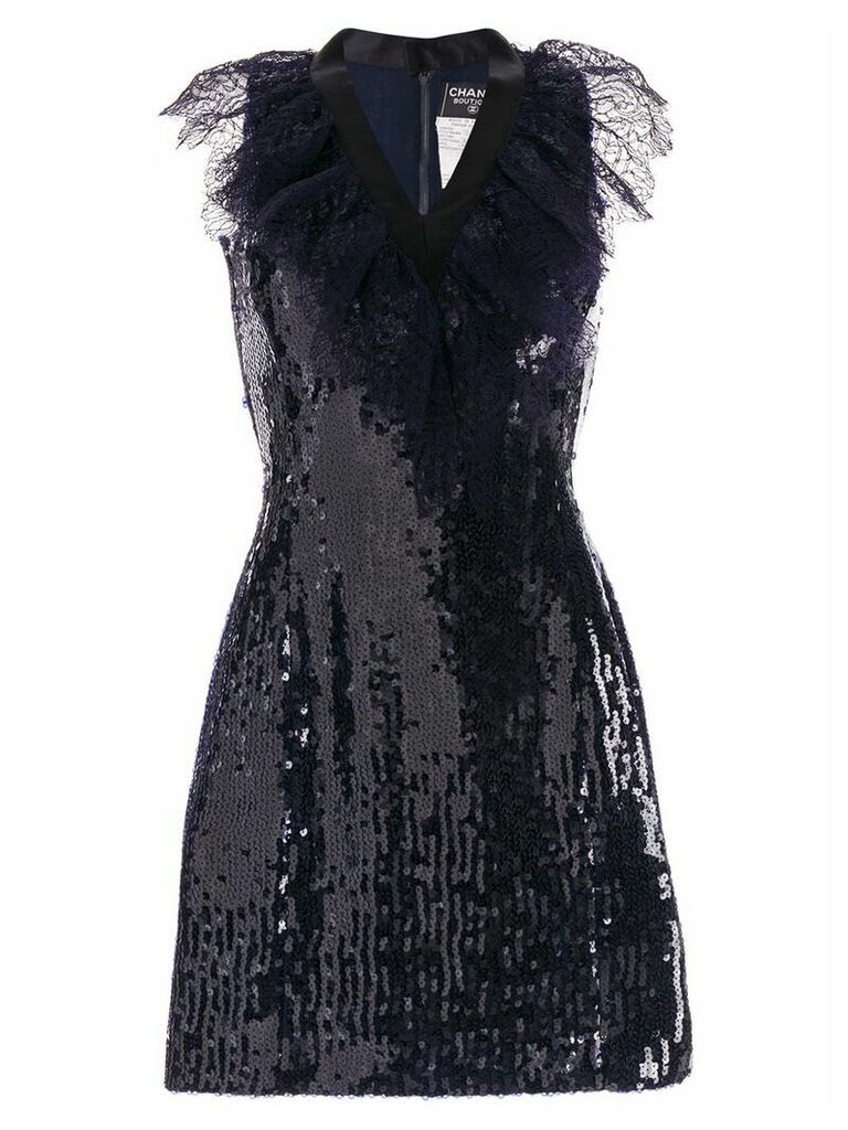 Chanel Pre-Owned 1994 sequin-embellished dress - Blue