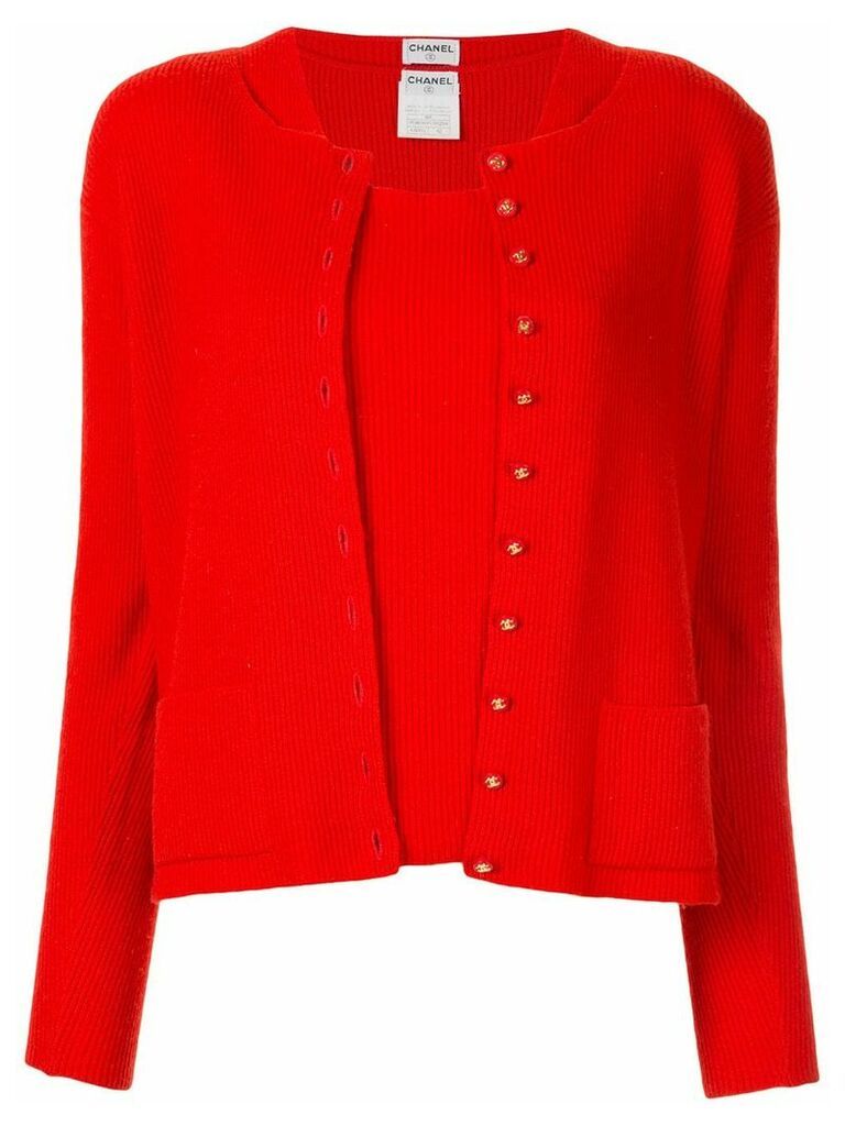 Chanel Pre-Owned 1996 two-piece cardigan set - Red