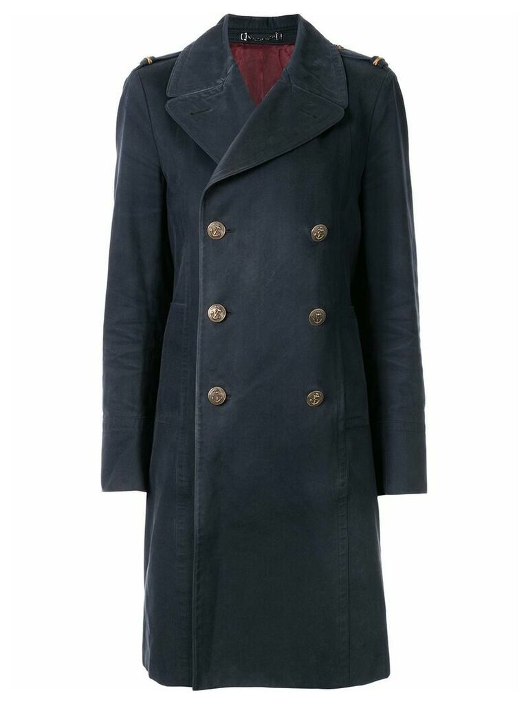Gucci Pre-Owned double-breasted coat - Blue