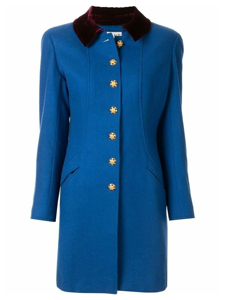 Chanel Pre-Owned 1996 CC button jacket - Blue