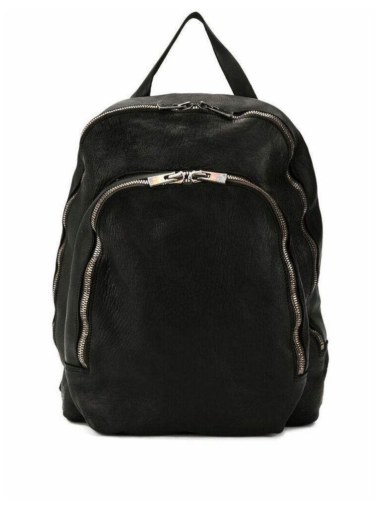 Guidi leather zipped backpacks - Black