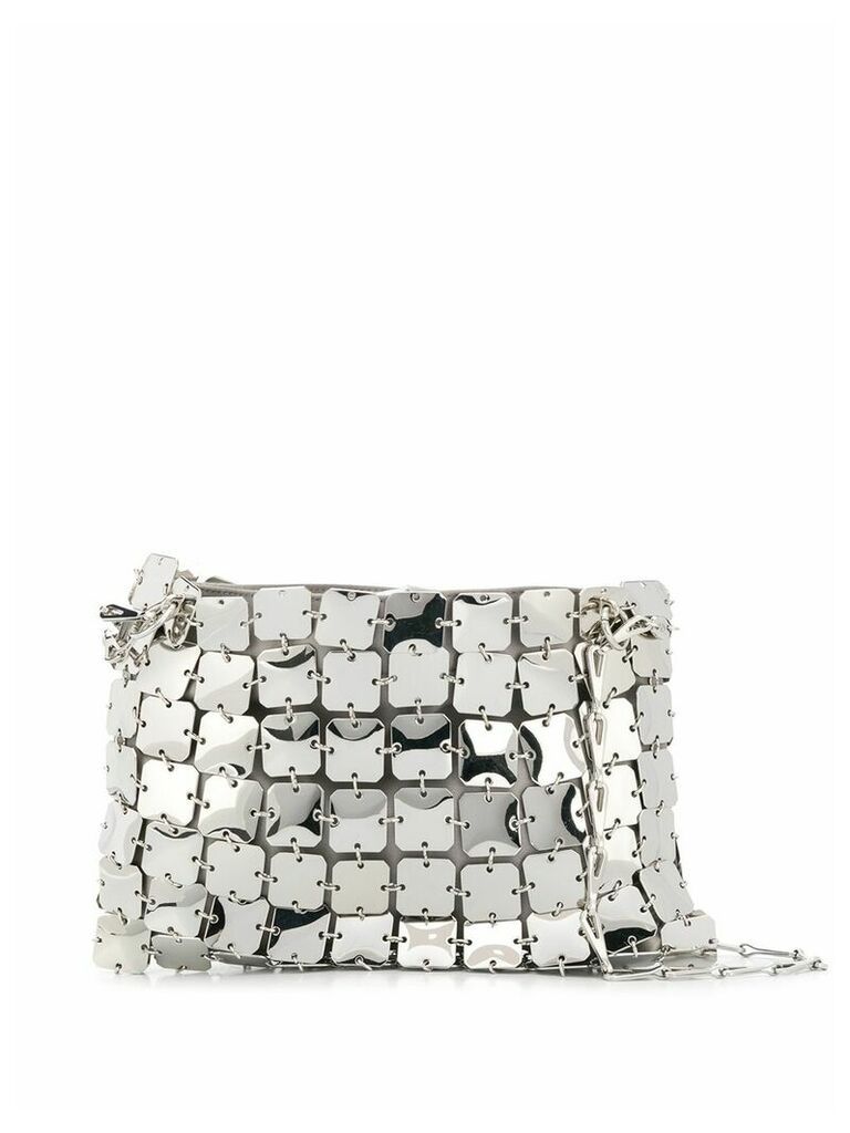 Paco Rabanne square chainmail shoulder bag - SILVER