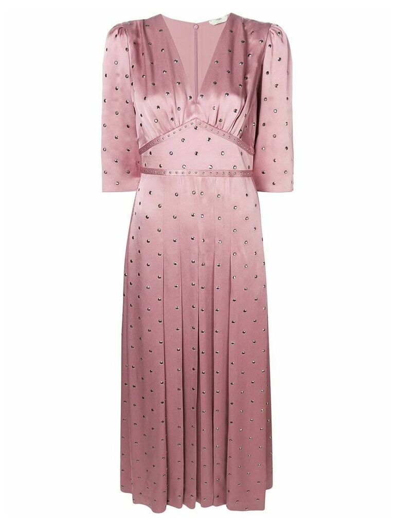 Fendi studded flared maxi dress - Pink