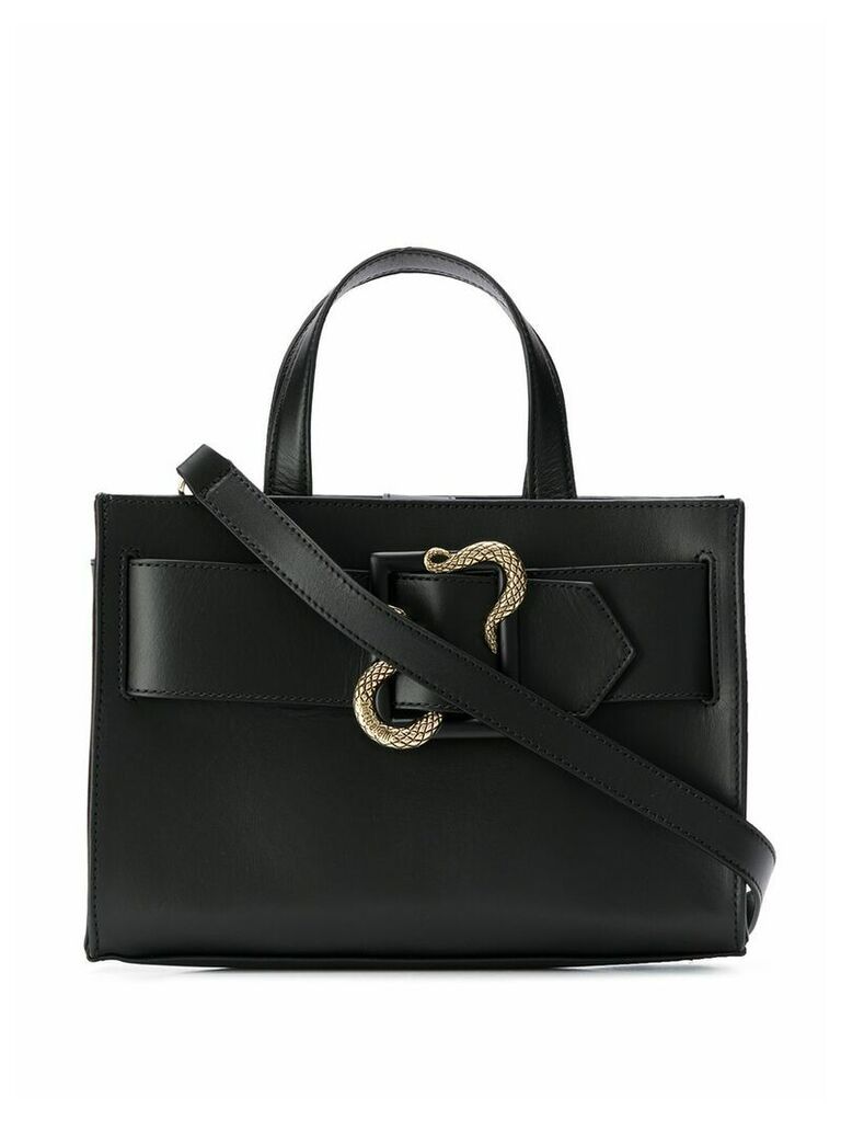 Just Cavalli snake buckle tote bag - Black