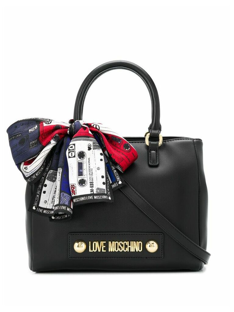 Love Moschino scarf-detail tote bag - Black