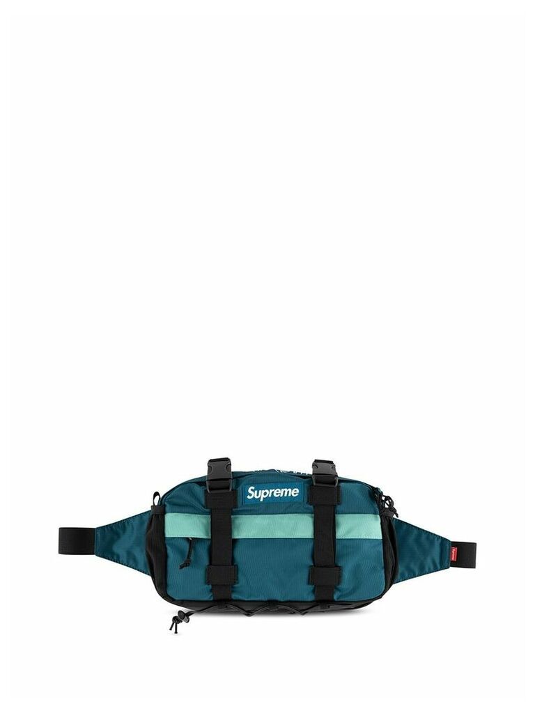 Supreme logo patch belt bag - Blue
